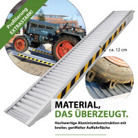 TRUTZHOLM 2x Schwerlastrampe 3300 kg Länge 265 cm Alu Breite 35 cm Auffahrrampe für Baumaschinen PKW
