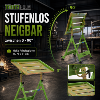 mobiler Schweißtisch höhenverstellbar 77-92 cm klappbar Stahl 150 Kg stufenlos neigbar bis 90°