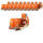 10x Profi Ratschen Spanngurt Spanngurte Zurrgurt 2-tlg 8m 4t 4to 4000kg TÜV/GS ORANGE