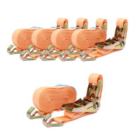 5x Profi Ratschen Spanngurt Spanngurte Zurrgurt 2-tlg 6m...