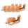 5x Profi Ratschen Spanngurt Spanngurte Zurrgurt 2-tlg 6m 0,8t 0,8to 800kg TÜV/GS ORANGE