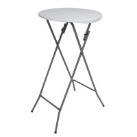 Stehtisch weiß Ø 60cm klappbar Partytisch Bistrotisch Klapptisch Biertisch