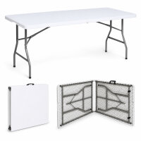 Klapptisch 180x75x74 cm Kunststoff / Stahl Gartentisch Esstisch Campingtisch Partytisch Buffettisch