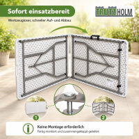 Klapptisch 180x75x74 cm Kunststoff / Stahl Gartentisch Esstisch Campingtisch Partytisch Buffettisch
