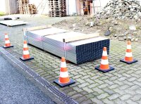 5x Verkehrskegel Pylone schwere Ausführung Leitkegel mit Reflektionsstreifen  45 cm  Warnkegel