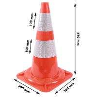 10x Verkehrskegel Warnleitkegel Verkehrsleitkegel Leitkegel Markierungskegel Pylone Warnkegel