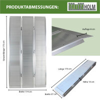 DREIBREIT by TRUTZHOLM Auffahrrampe 2-fach klappbar 175 cm 1650 kg Alu geriffelt Verladerampe massiv