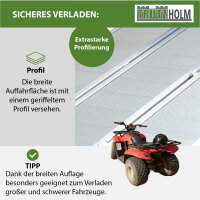 DREIBREIT by TRUTZHOLM Auffahrrampe 2-fach klappbar 175 cm 1650 kg Alu geriffelt Verladerampe massiv
