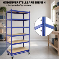 Etagenwagen Rollwagen 900kg 215cm Hoch 6 Ebenen 150 kg je Boden Transportwagen Magazinwagen Kommissionierregal