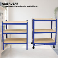 Etagenwagen Rollwagen 900kg 215cm Hoch 6 Ebenen 150 kg je Boden Transportwagen Magazinwagen Kommissionierregal