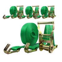 4x Profi Ratschen Spanngurt Spanngurte Zurrgurt 2-tlg 6m...