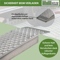 TRUTZHOLM 2x Auffahrrampe Alu 250 cm Traglast 1000 kg Lauffläche gelocht Motorradrampe Verladerampe