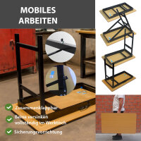 Werktisch klappbar 100 x 60 x 75 cm 150 kg Tragegriff Werkbank Arbeitstisch Werkstatttisch