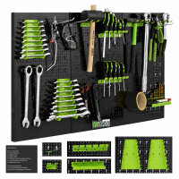 Werkzeugwand 120 x 60 cm 17 tlg. Set Metall Lochwand...