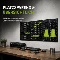 Werkzeugwand 120 x 60 cm 17 tlg. Set Metall Lochwand Werkzeugaufbewahrung Lagersystem