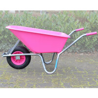 TRUTZHOLM Schubkarre ROSA/PINK PP100 l Tragkraft 250 kg 100l
