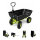 Gartenwagen mit Kippfunktion 400kg 125 L mit Deichsel für Rasentraktor Quad oder Handgriff