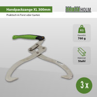 3x Handpackzange XL 300mm Packzange Handhebehaken Sappie Holzgreifer Heber