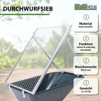 TRUTZHOLM Schubkarren Durchwurfsieb Gartensieb 100x60cm /...