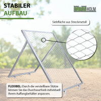 TRUTZHOLM Schubkarren Durchwurfsieb Gartensieb 100x60cm / 115x75cm Sieb Kompost Gitter Durchwurfgitter Erdsieb