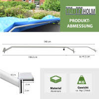 3 x Alu-Bügel Flachplanenbügel verstellbar 1065 - 1480 mm Aluminium Knaufschraube Anhängerplane Planenstütze