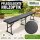 Bierbank Klappbank aus Kunstoff Grau Holzoptik 180cm klappbar Bierzeltbank Campingbank