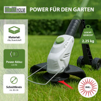 Akku Rasentrimmer 20 V 2,0 Ah Akku & Ladegerät 26 cm Kantenschneider Trimmer inkl. 20x Nylonmesser