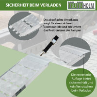 TRUTZHOLM 2x Auffahrrampe klappbar 226 cm Traglast 1360 kg Alu grau Motorradrampen Verladerampen