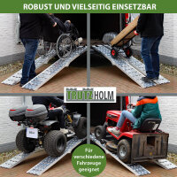 TRUTZHOLM 2x Auffahrrampe klappbar 226 cm Traglast 1360 kg Alu grau Motorradrampen Verladerampen