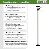 3 x Einhandstütze Montagestütze Deckenstütze Teleskopstütze bis 290cm