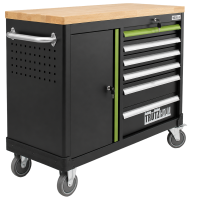 Werkstattwagen leer mit Holzplatte 6 Schubladen &...