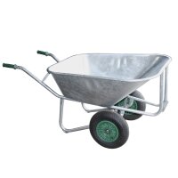 Großmuldenschubkarre Schubkarre 2 Rad "Farmer II" feuerverzinkt 200 Liter Futterkarre Hofkarre Gartenkarre Doppelradschubkarre