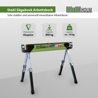 Stahl Sägebock Falt Arbeitsbock höhenverstellbar 650 kg klappbar Werkbock
