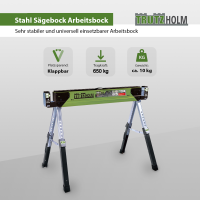 Stahl Sägebock Falt Arbeitsbock höhenverstellbar 650 kg klappbar Werkbock