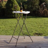 Stehtisch mit anthraziter Husse klappbar Ø 60cm Bistrotisch Klapptisch Biertisch