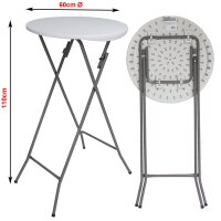 Stehtisch mit anthraziter Husse klappbar Ø 60cm Bistrotisch Klapptisch Biertisch