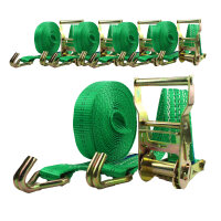 5x Profi Ratschen Spanngurt Spanngurte Zurrgurt 2-tlg 6m...