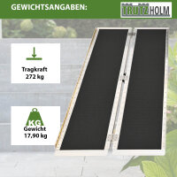 TRUTZHOLM Rollstuhlrampe 213 cm Traglast 272 kg Alu klappbar Antirutsch beschichtet Schwellenrampe