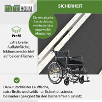 TRUTZHOLM Rollstuhlrampe 213 cm Traglast 272 kg Alu klappbar Antirutsch beschichtet Schwellenrampe