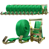 10x Profi Ratschen Spanngurt Spanngurte Zurrgurt 2-tlg 6m...