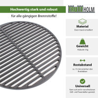 Grillrost Ø 34,3 cm rund emailliert Rost Grillgitter Gusseisen Grillplatte
