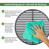 Grillrost Ø 34,3 cm rund emailliert Rost Grillgitter Gusseisen Grillplatte