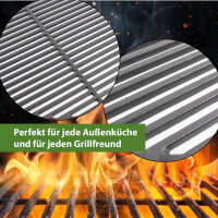 Grillrost Ø 34,3 cm rund emailliert Rost Grillgitter Gusseisen Grillplatte