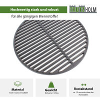 Grillrost Ø 54,5 cm rund emailliert Rost Grillgitter Gusseisen Grillplatte