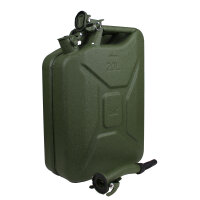 Metallkanister Hammerschlag olivgrün 20 Liter inkl. Ausgießer + Halter Benzin Diesel