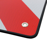 Warntafel Warnschild Italien Spanien 2 in1 50 x 50 cm rot weiß reflektierend Caravan Heckträger