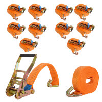 10x Spanngurt mit Ratsche Zurrgurt 6m 3000kg 3to 2-tlg....