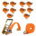 10x Spanngurt mit Ratsche Zurrgurt 6m 3000kg 3to 2-tlg. 35mm TÜV / GS orange