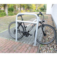 Fahrradanlehnbügel 78 x 115 cm Stahl feuerverzinkt Ø 60 mm grau Einbetonieren Fahrradständer Parker Typ H