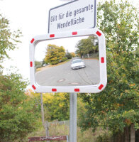 TRUTZHOLM Verkehrsspiegel eckig Weitwinkelfunktion 40x60cm Sicherheitsspiegel Straßenspiegel